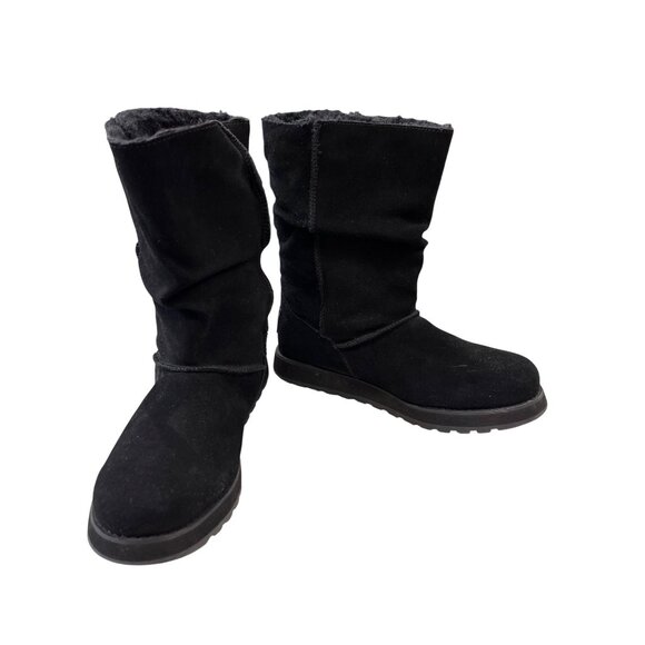 Skechers Womens Black Suede Winter Boots Sz 9 SKU 9001 - Picture 2 of 15